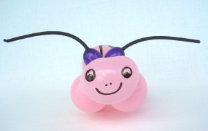 Ballonfigur Käfer Pink 1